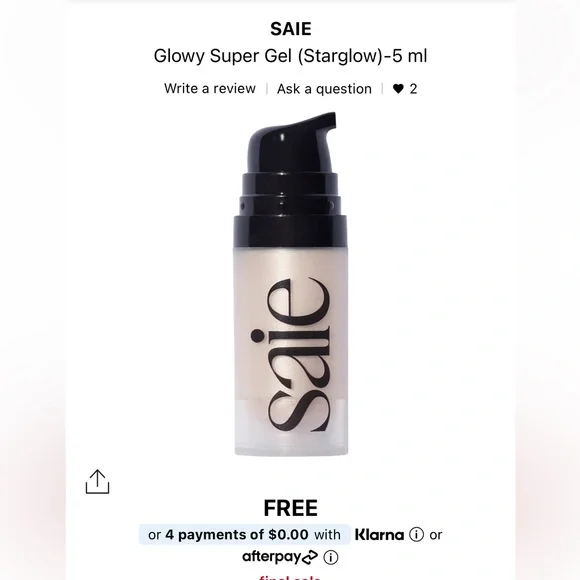 SAIE Glowy Super Gel in Star Glow Deluxe Mini 5 mL - Picture 3 of 15